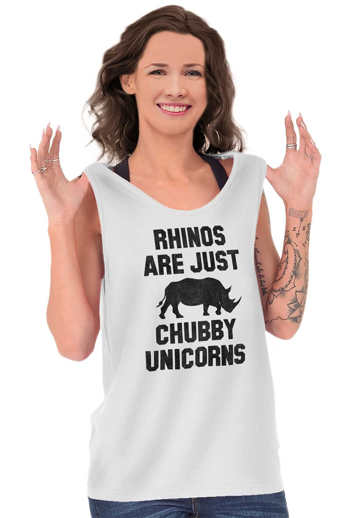 Funny Rhino Unicorn Graphic Tank Top for Men & Women - Perfect for Casual Wear, Gifts, and Animal Lovers