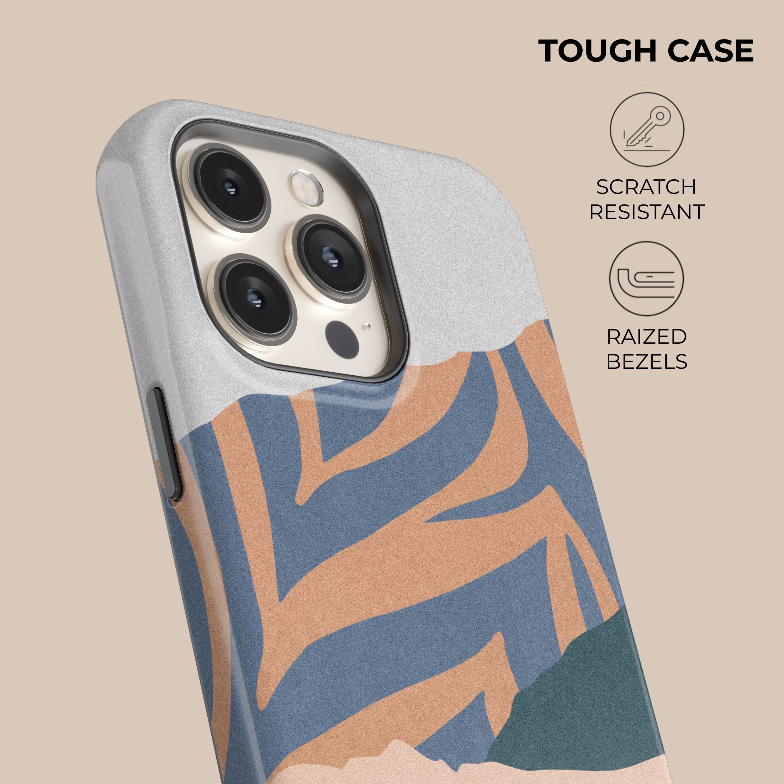 Premium Beige Soft-Touch Phone Case - Slim Protective Cover for iPhone & Android | Perfect for Everyday Use, Travel & Gifting