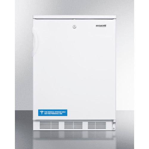 Accucold 24 Inch Wide All Refrigerator - White Exterior FF7LW | Compact Freestanding Fridge for Home, Office, Dorm, or Garage Use