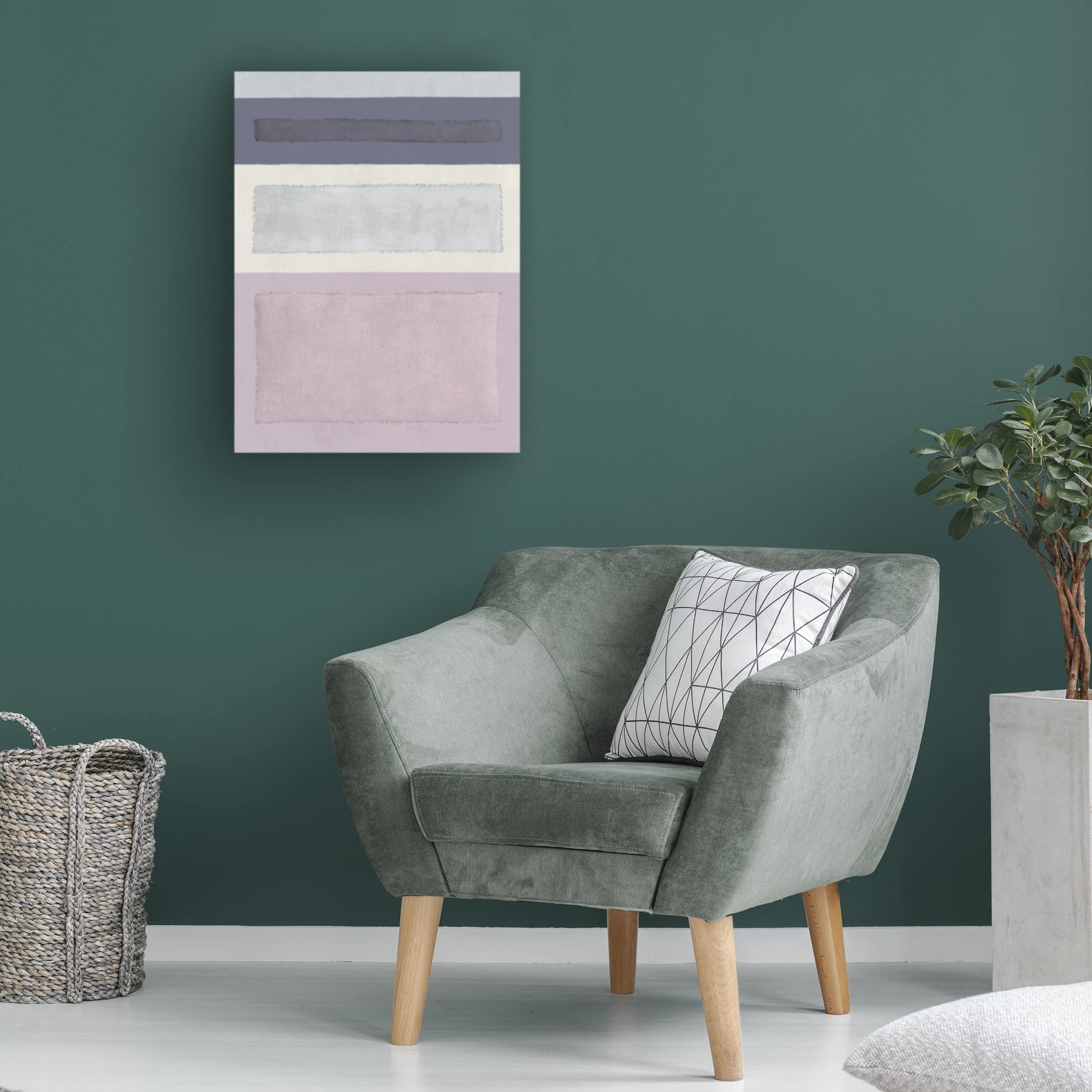 Piper Rhue 'Painted Weaving IV FB' Canvas Wall Art Print - Modern Abstract Painting for Living Room, Bedroom & Office Decor