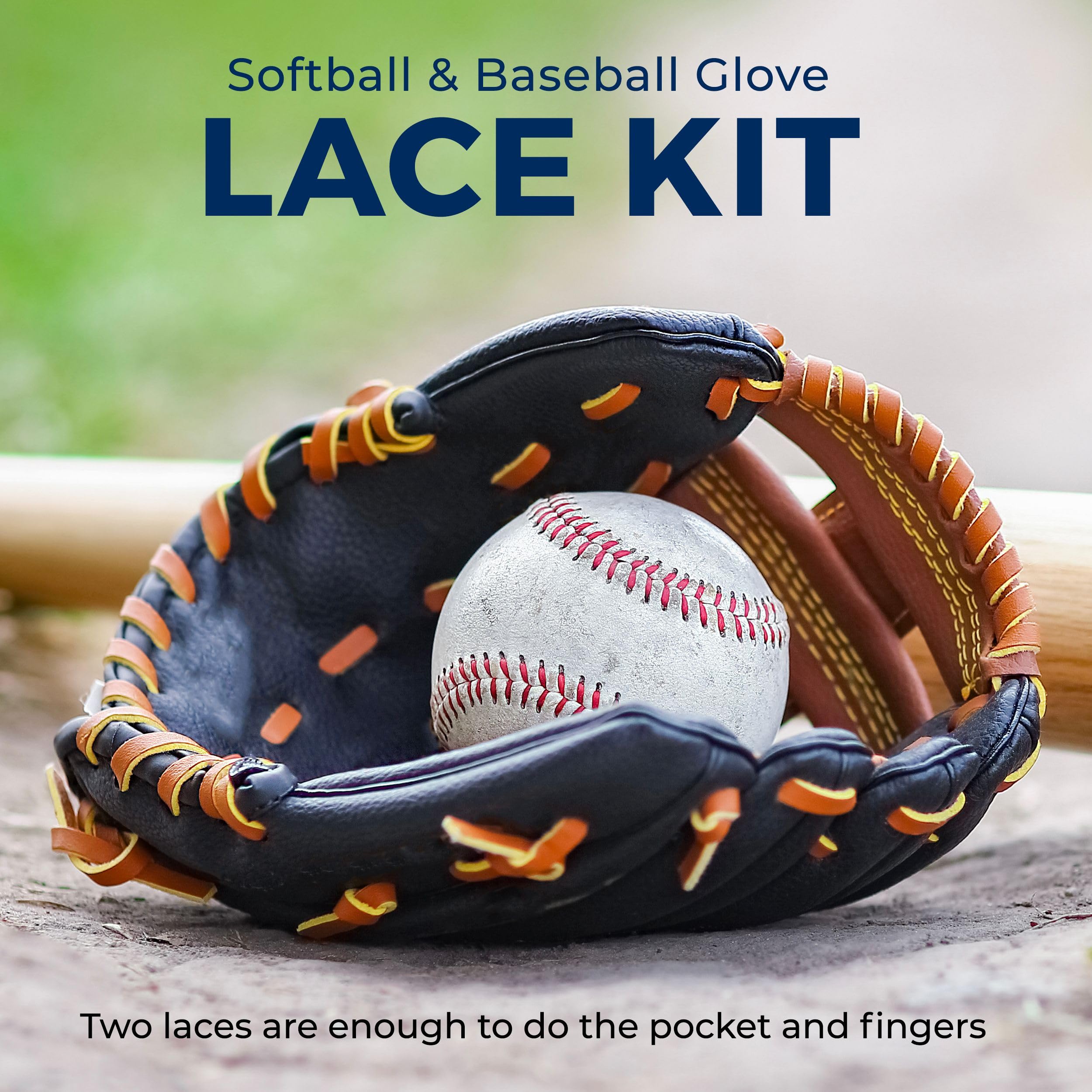 TOFL Baseball & Softball Glove Lace Repair Kit - 2 Premium Leather Laces with Lacing Needle for Catchers Mitt & Fielding Gloves | Perfect for Glove Maintenance & Performance Enhancement