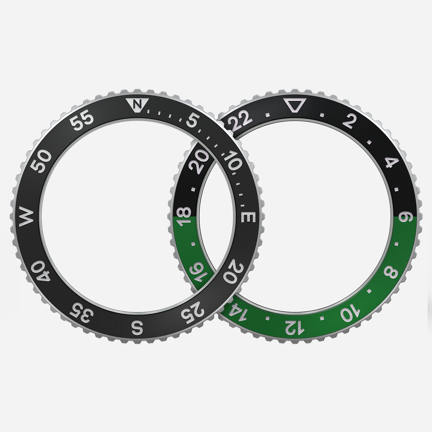 Premium Ridge Watch Accessory - Green/Black GMT Bezel for Men | Durable & Stylish Watch Band | Perfect for Travel, Outdoor Adventures & Everyday Wear