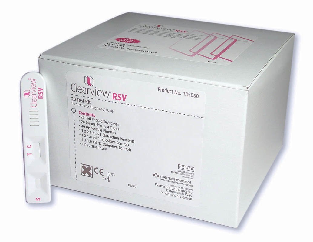 Clearview RSV Rapid Test Kit - Accurate Respiratory Syncytial Virus Detection for Home & Clinic Use - Ideal for Child & Adult Screening