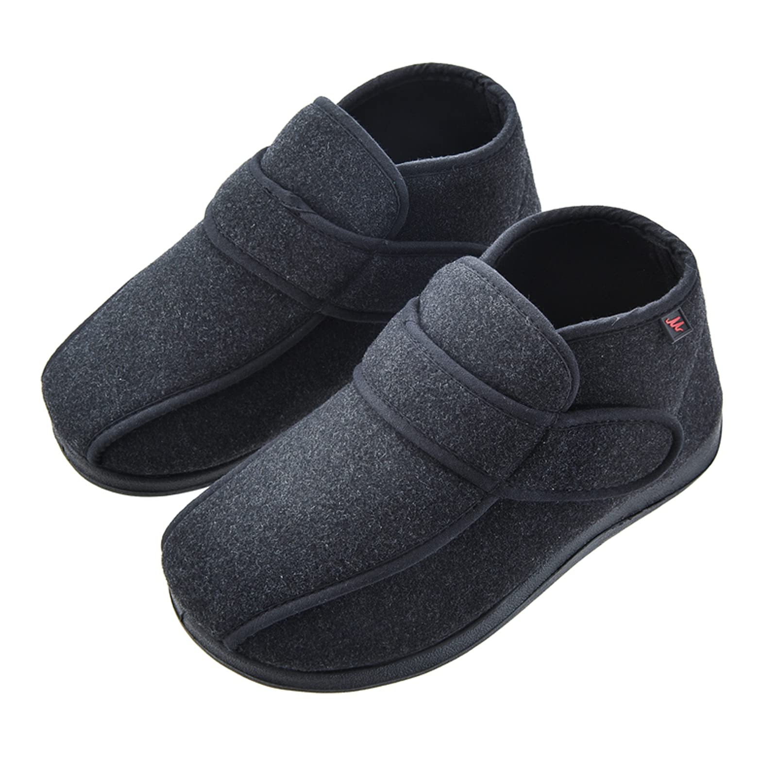 **Women's Diabetic Shoes with Memory Foam - Adjustable Comfort for Arthritis & Edema - Closed Toe House Slippers for Walking Indoors & Outdoors - Gray, Size 41 - Ideal for Home, Office & Light Outdoor Use**