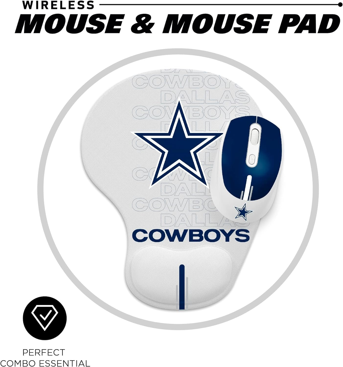 SOAR NFL Baltimore Ravens Gaming Mouse and Mouse Pad Set - Officially Licensed Football Gamer Gear for PC & Mac - Perfect for Gaming, Office Work, and Sports Fans Decor