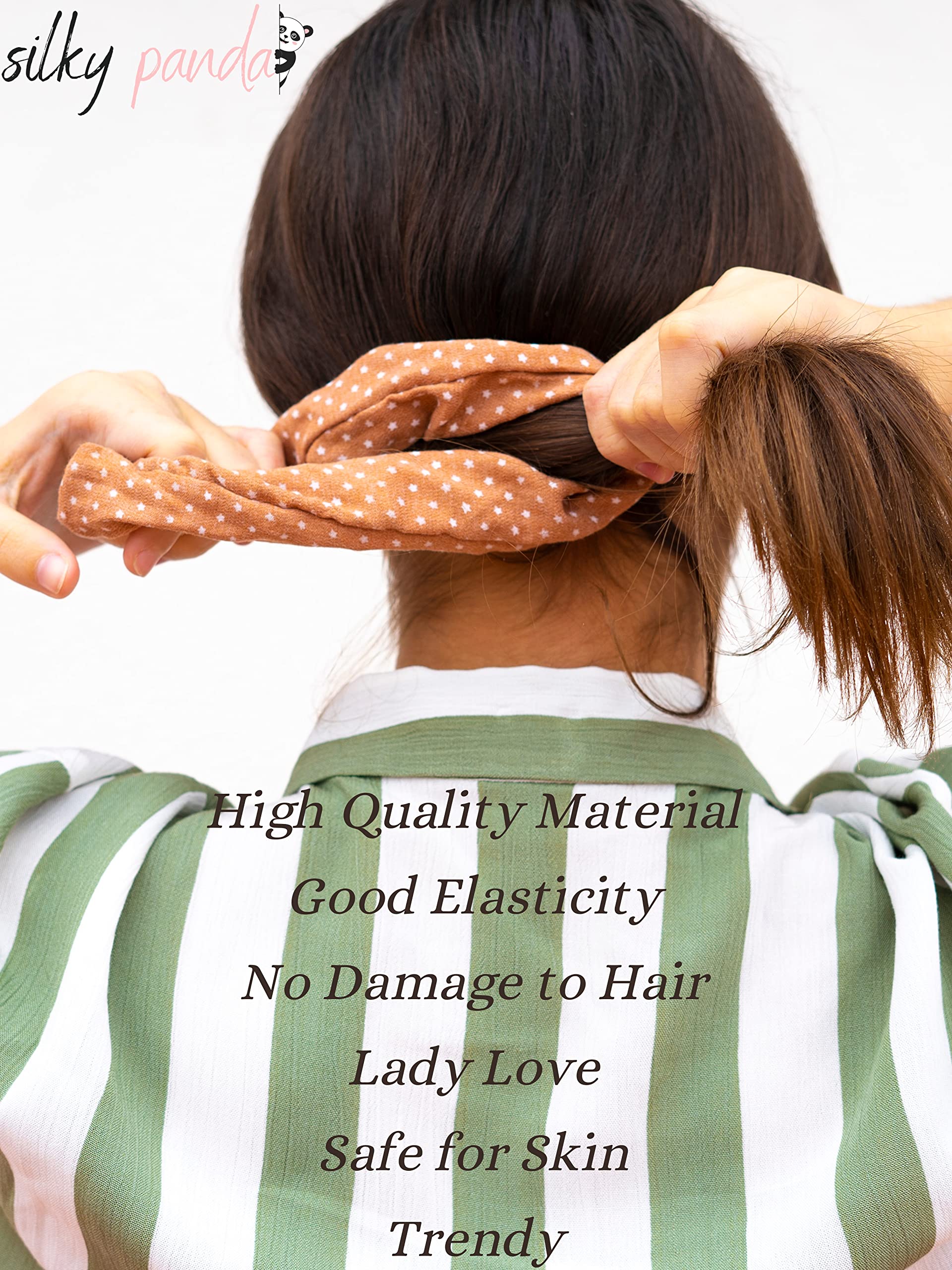 Luxury Silk Scrunchies for Women & Girls - Soft Hair Ties, Ponytail Holders & Hair Bands (Cerise) | Perfect for Everyday Wear, Workouts & Special Occasions
