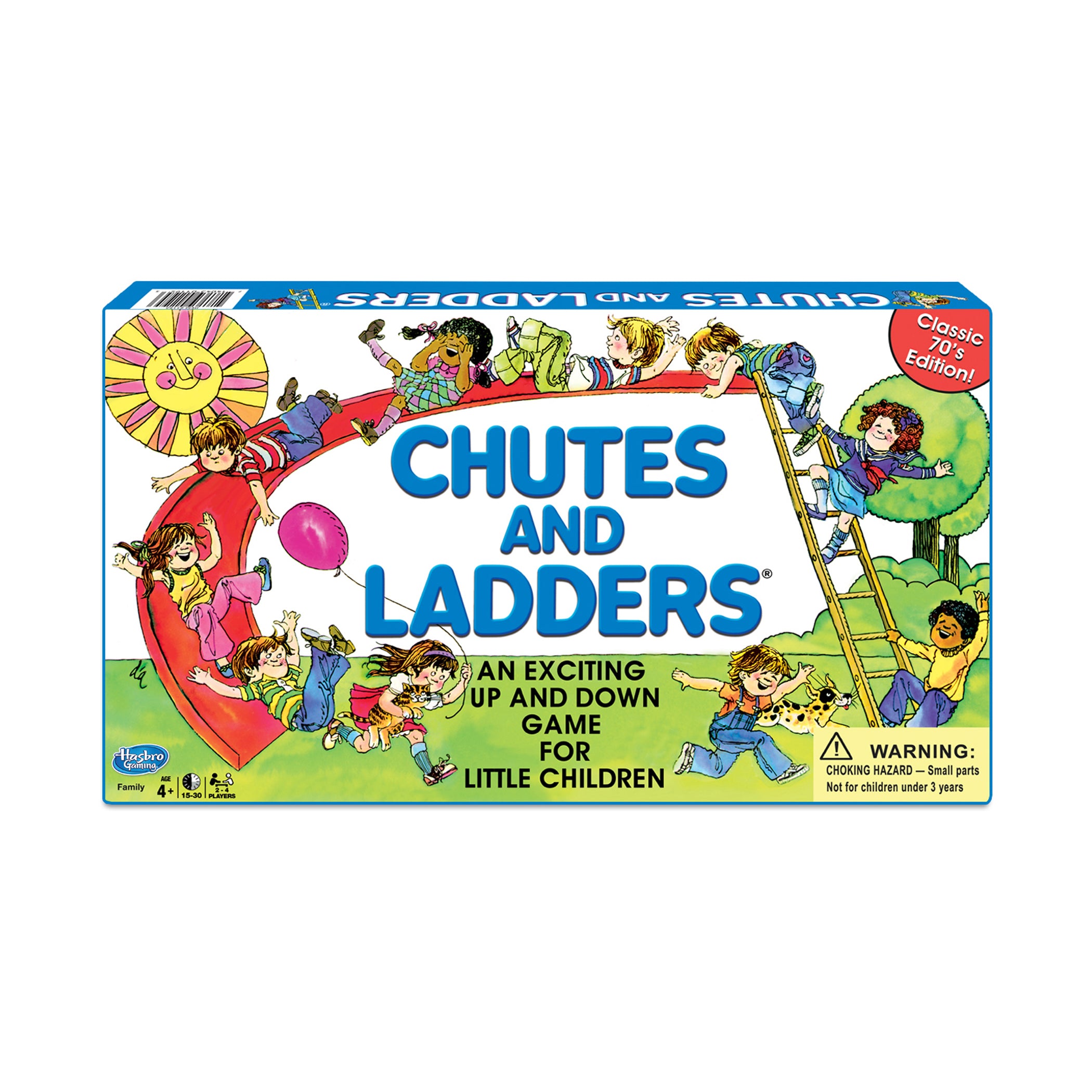 Classic Chutes and Ladders Retro 1978 Edition Board Game - Vintage Family Board Game for Kids & Adults - Perfect for Family Game Night, Birthday Parties & Indoor Activities