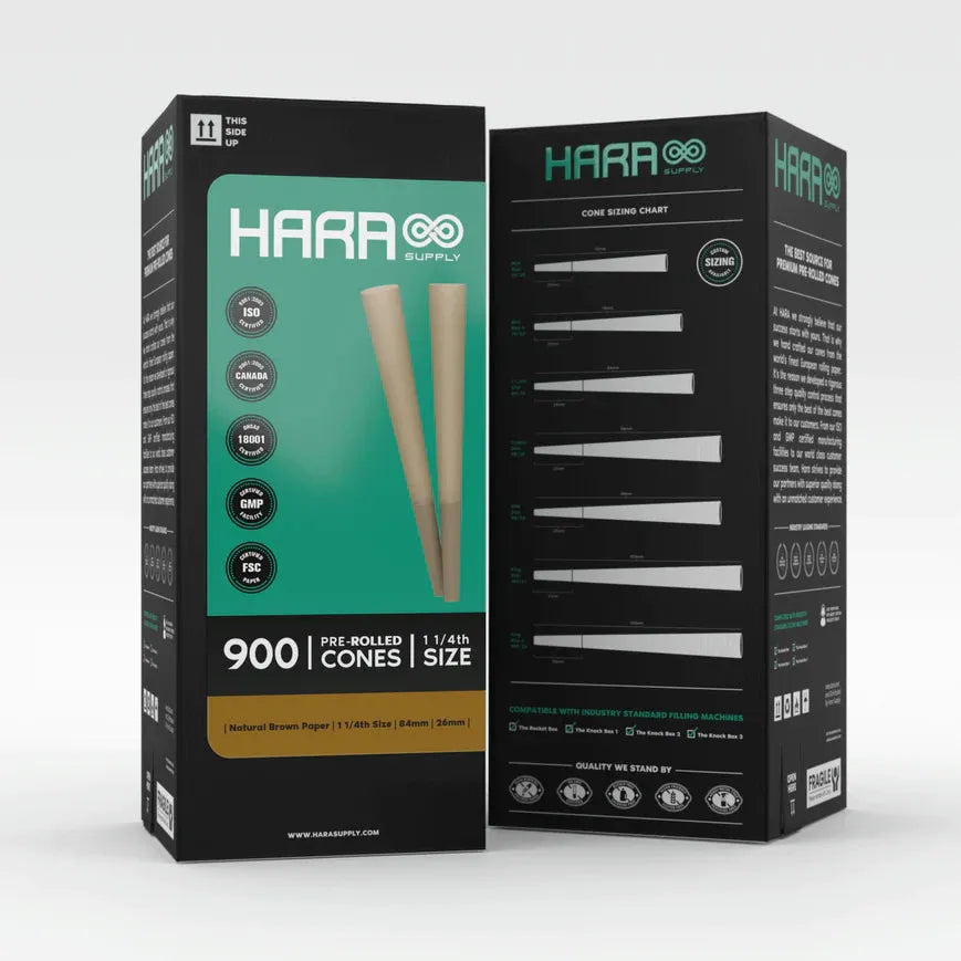 Hara Supply 1 1/4 Size 84/26 Pre Rolled Cones - Premium Rolling Papers for Smooth Smoking Experience | Perfect for Herbal Blends & Tobacco Use at Home or Outdoors