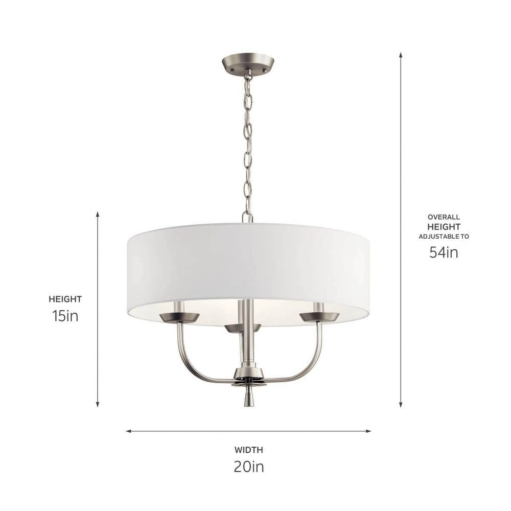 3-Light Traditional Simple Chandelier Fixture in Olde Bronze - Perfect for Dining Room, Bedroom, or Foyer Lighting