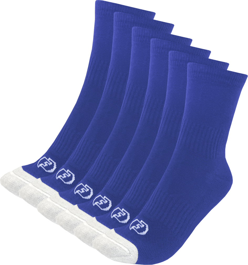 FORCE3 Ultimate Crew Sock Value Set - 6 Pairs of Comfortable Athletic Socks for Men & Women | Perfect for Running, Hiking, Gym & Everyday Wear