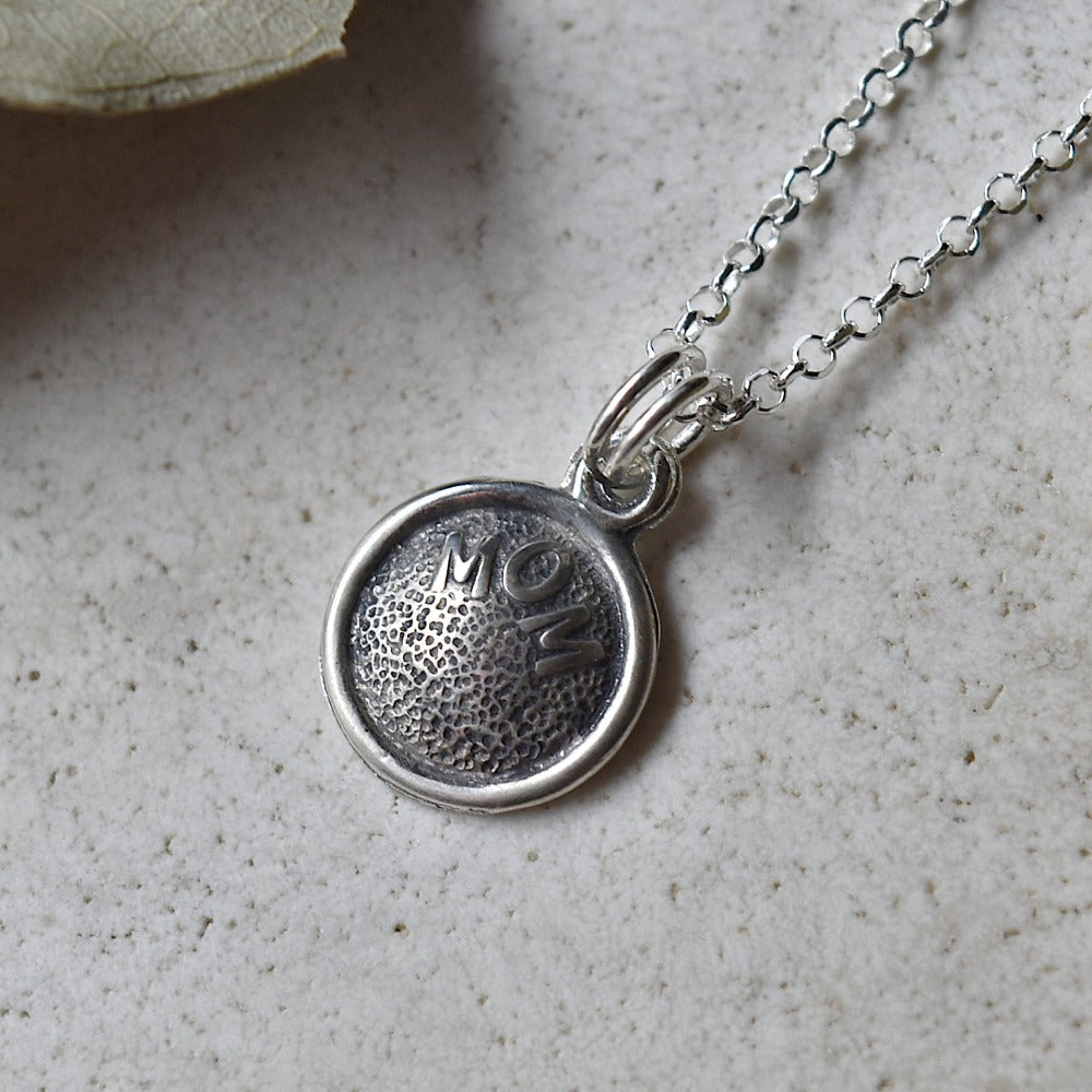 Mom Tiny Die Struck Sterling Silver Necklace - Elegant Gift for Mother's Day, Birthday & Anniversary - Perfect for Everyday Wear & Special Occasions