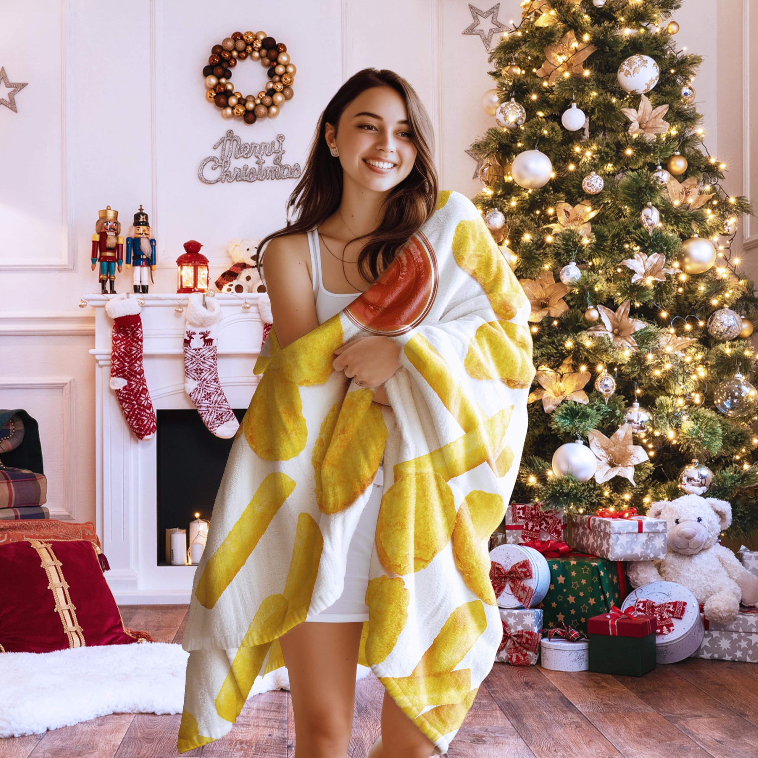 Super Soft Chicken Nuggets & French Fries Blanket - 80