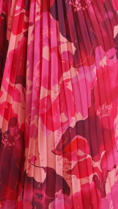 Laken Women's Maxi Dress - Pink Floral Print Long Summer Dress for Beach, Vacation & Casual Wear