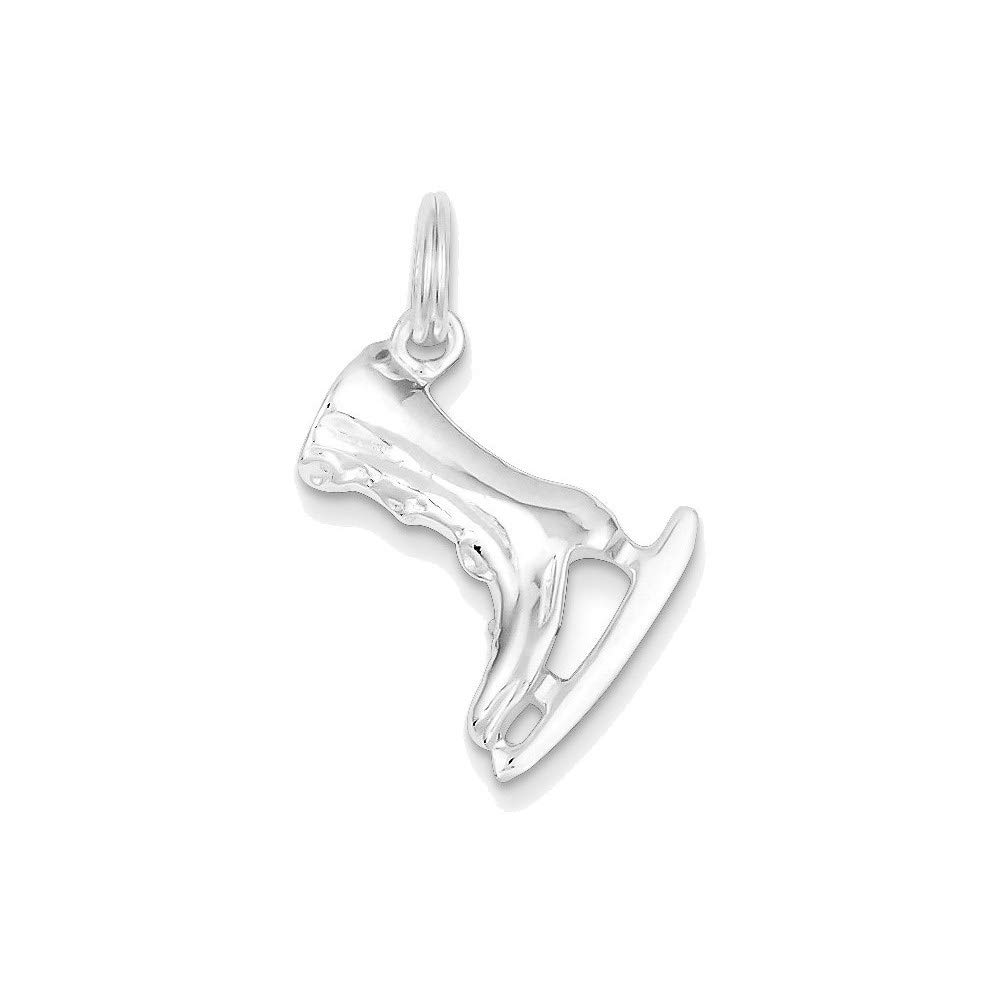 925 Sterling Silver Ice Skate Charm Pendant - Perfect for Necklaces, Bracelets & DIY Jewelry Making - Great Gift for Skaters & Ice Lovers
