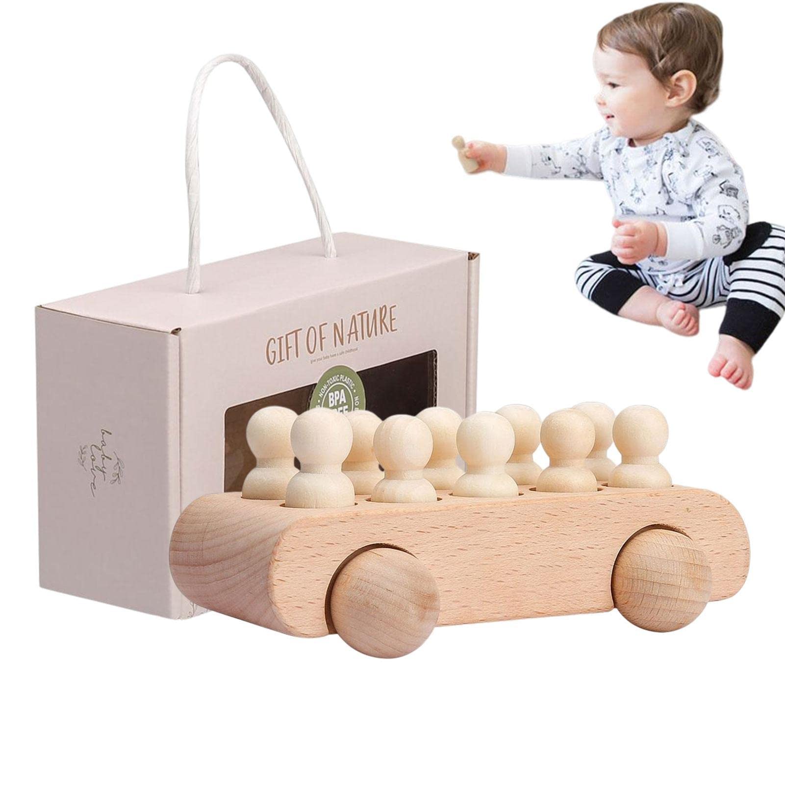 Wooden Peg Dolls Toys for Kids - Educational Preschool Learning Toys for Girls | Perfect for Role Play, Storytelling & Early Childhood Development