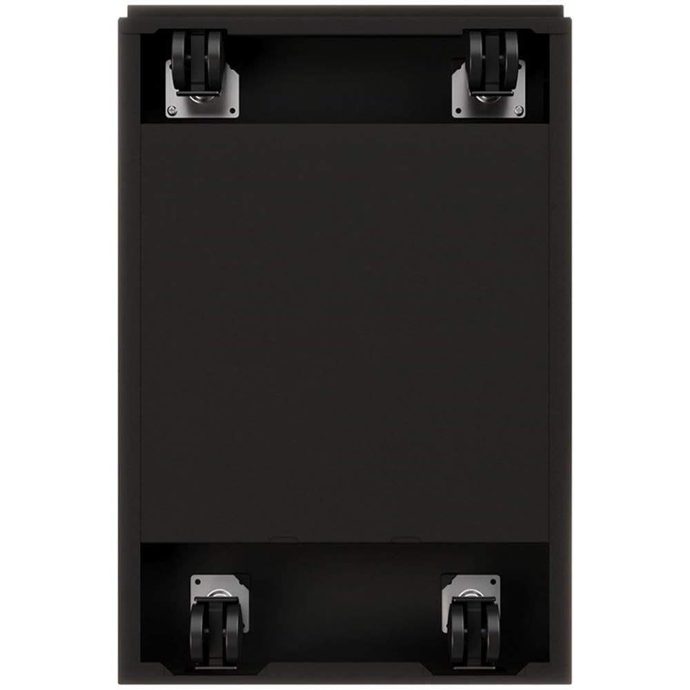 2-Drawer Mobile File Cabinet with Locking Wheels - Black Office Organizer for Home & Workspace Storage