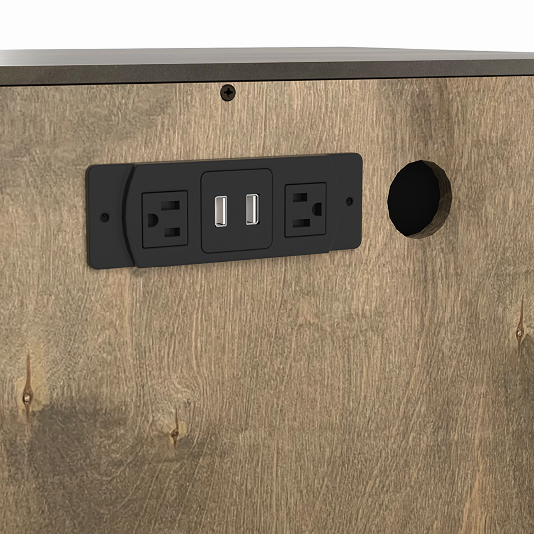 Bartlett Island Nightstand - Modern Wood Bedside Table with Drawer for Bedroom, Living Room, or Guest Room - Perfect for Storage and Stylish Home Decor