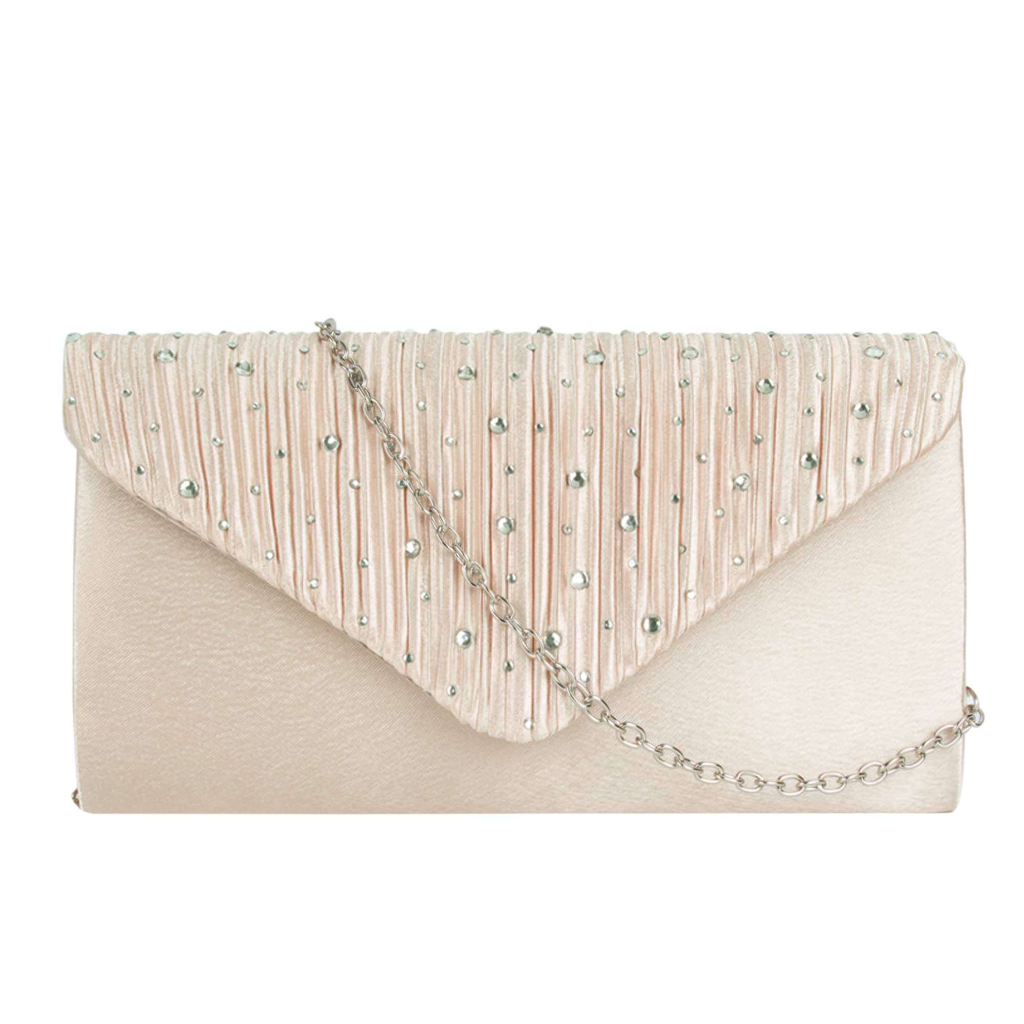 Elegant Satin Clutch Purse for Women - Party Evening Bag with Flap Envelope Design - Perfect for Weddings, Prom, Cocktail Parties & Formal Events