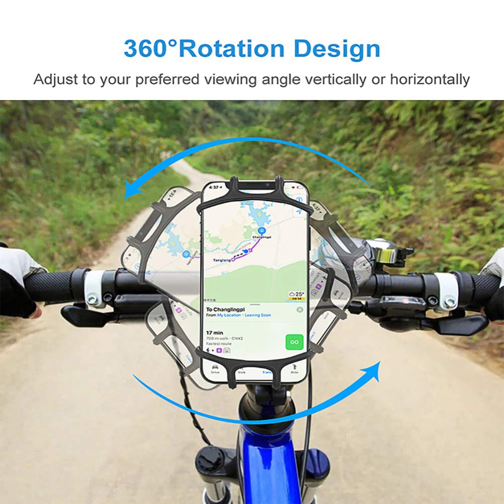 Hemobllo 1pc Silicone Bike Phone Holder - Secure Phone Bracket & Storage Rack for Cycling, Running, and Outdoor Activities