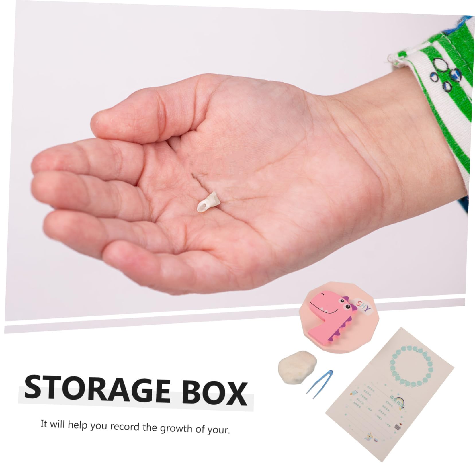 Catiebye Pink Wooden Tooth Storage Box - Portable Tooth Holder for Kids & Adults, Perfect for Baby Teeth Keepsake, Dental Organizer - Ideal for Travel, Home, and Video Camera Toy Accessories