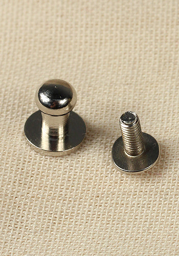 5x Brass/Nickel Button Head Rivets M3 (9.5x6.2mm) - Perfect for Leathercraft, DIY Projects & Industrial Fastening Applications