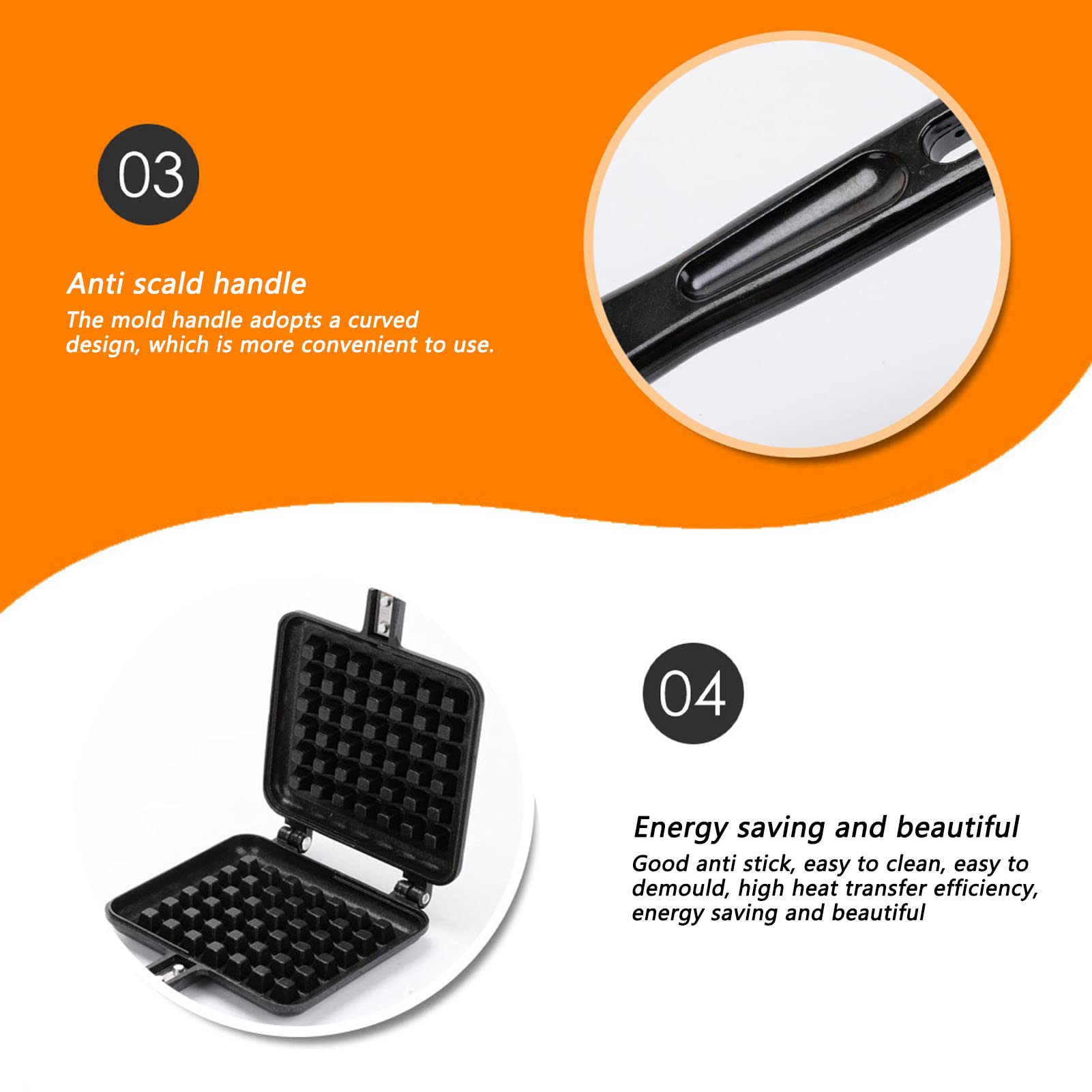 Nonstick Double-Sided Heart & Flower Waffle Maker - Perfect for Valentine's Day Breakfast, Romantic Brunch & Family Baking - Easy to Clean Baking Pan for Homemade Waffles, Pancakes & Desserts