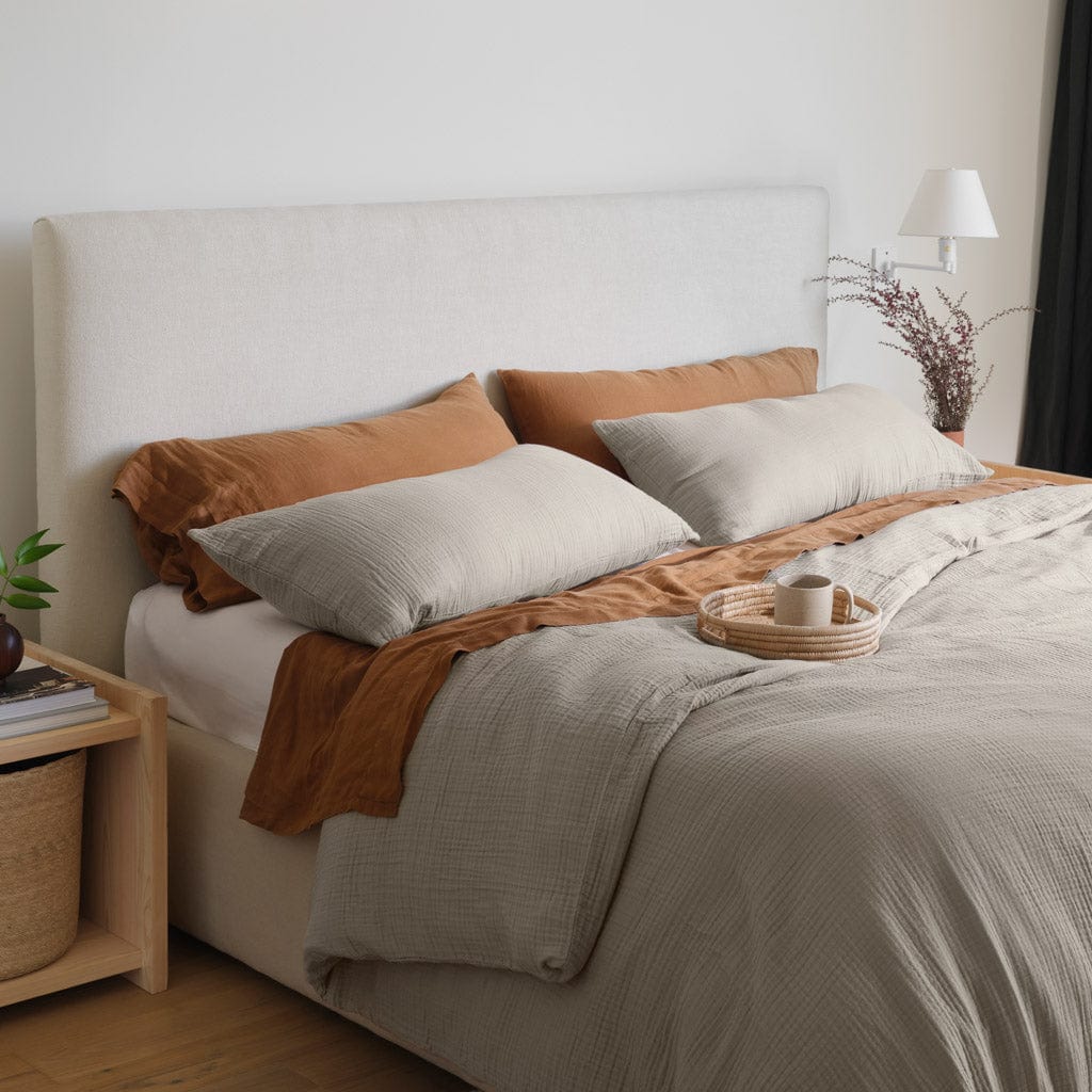 Organic Cotton Gauze Pillow Shams - Soft & Breathable Bedding for a Comfortable Sleep - Perfect for Home, Hotel, and Guest Room Decor