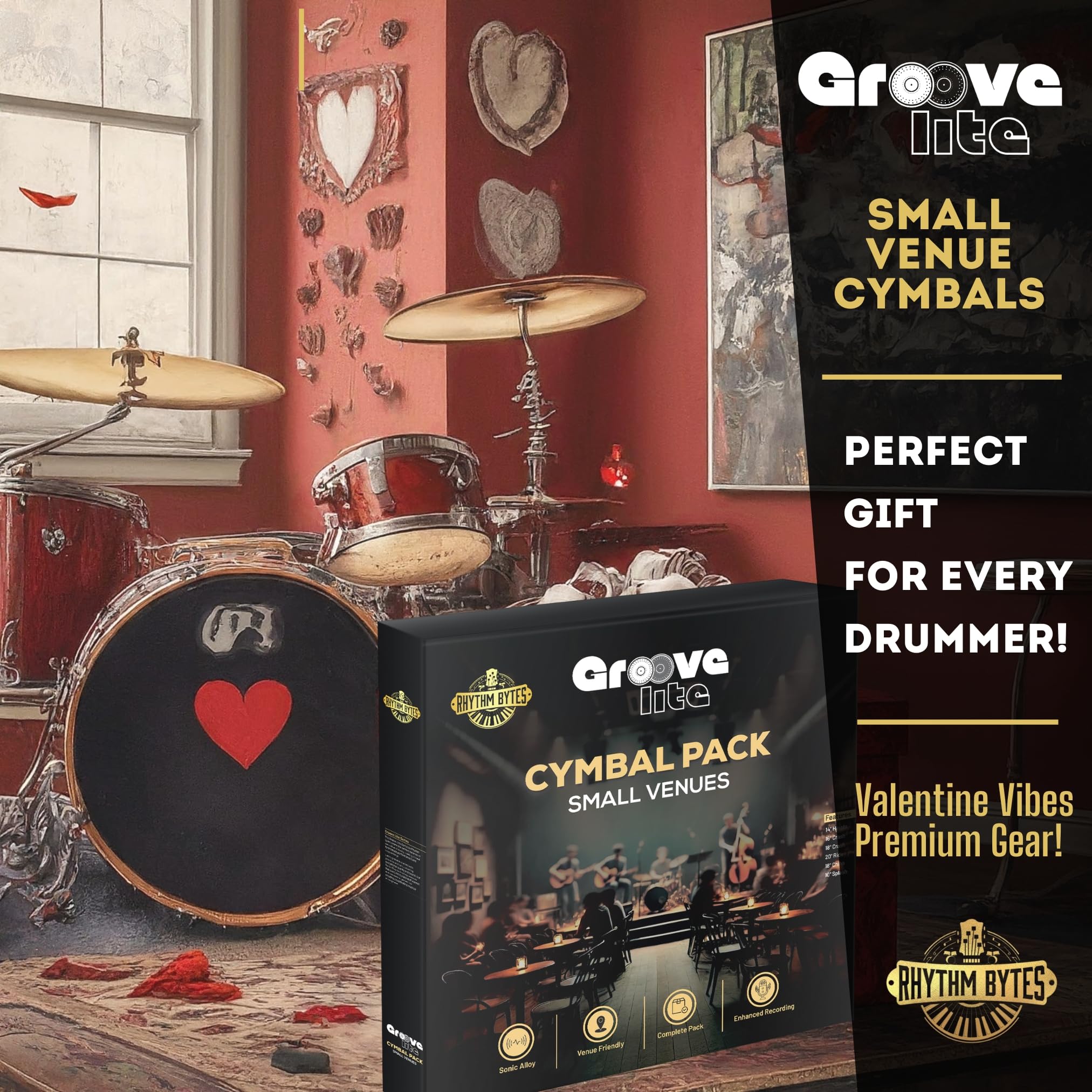 Groove Lite 7-Piece Drum Cymbal Set - 14