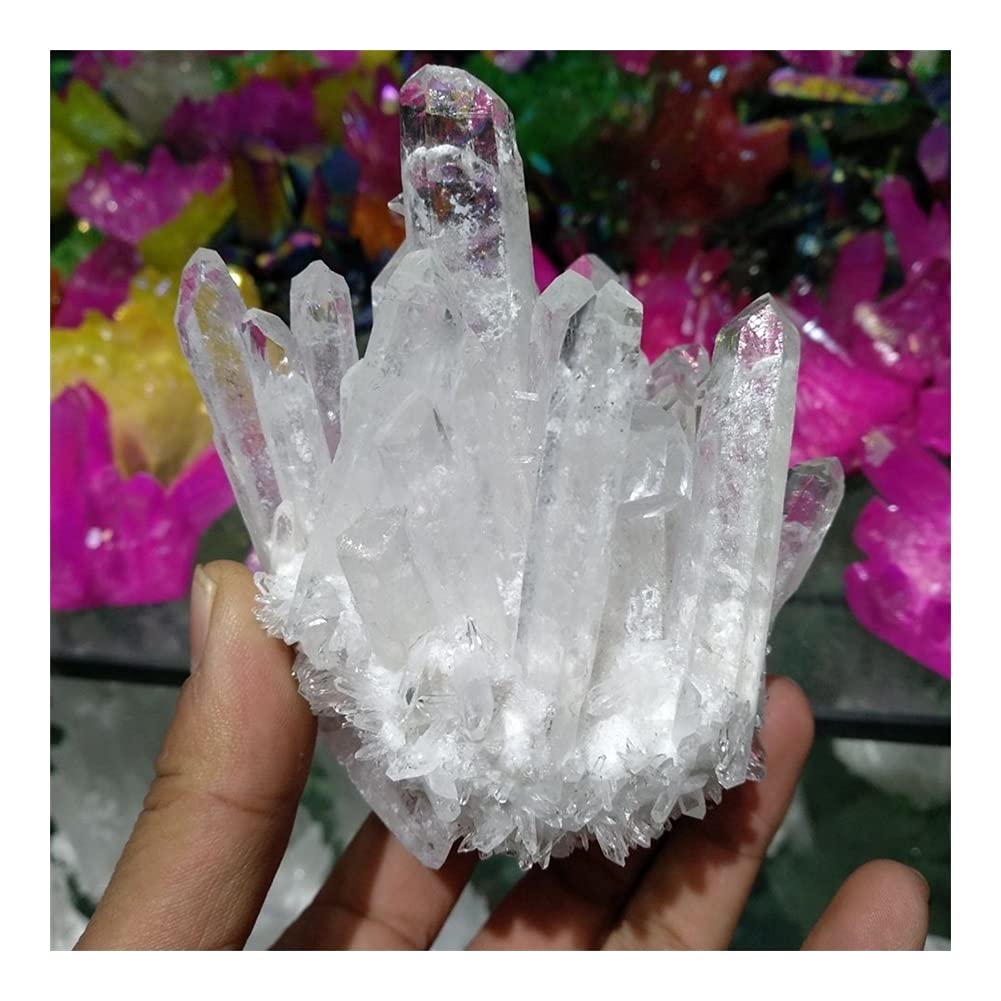 DOURU Natural Quartz Stilbite Crystal Cluster 400g-450g | Stalactite Stalagmite Formation | Healing Stone for Home Decor, Meditation & Housewarming Gift