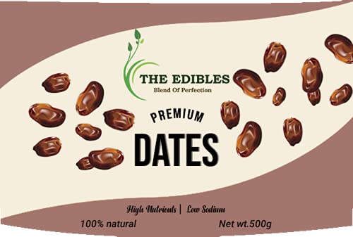 Organic Medjool Dates with Seeds 500g - Premium Natural Snack in Glass Jar - Perfect for Healthy Eating, Baking & Gift Giving