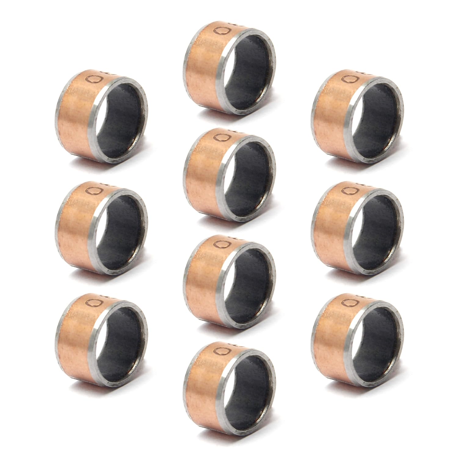 Othmro 10Pcs 8X10X6mm Oil-Free Bearing Sleeve - Low Friction Bronze Bushing for Conveyor Rollers | Wear Resistant SF-1 Bearing | Ideal for Industrial Machinery & Automotive Applications