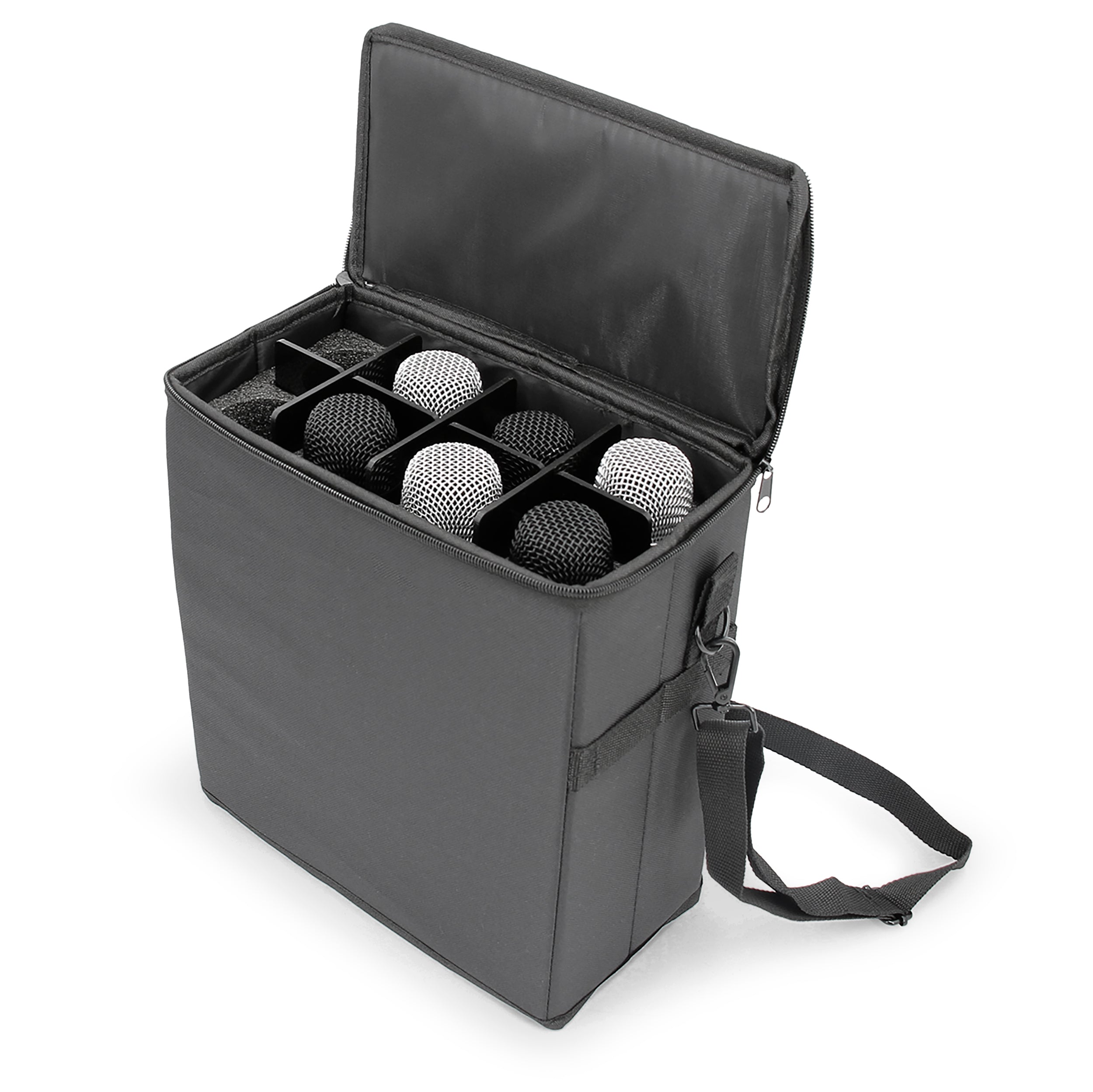 CASEMATIX Wireless Microphone Case - Compatible with Sennheiser, Shure & More (Holds 8 Mics Up to 11