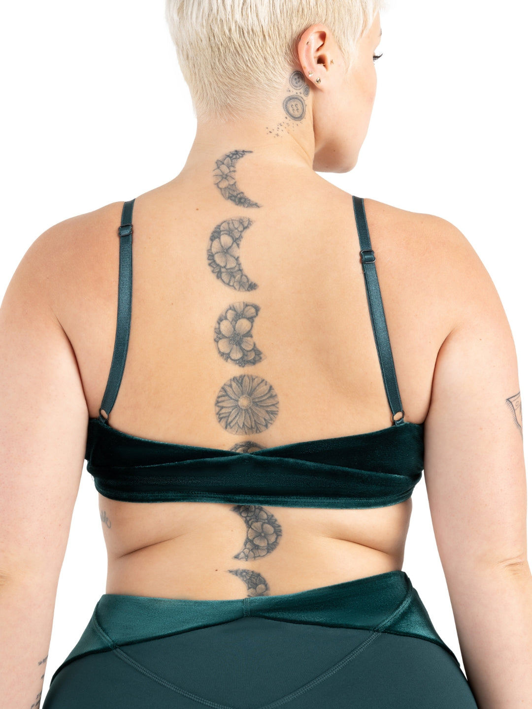 12235W Velvet Forest Viridian Bra Top - Women's Comfortable Stretchy Sports Bra for Yoga, Gym & Everyday Wear