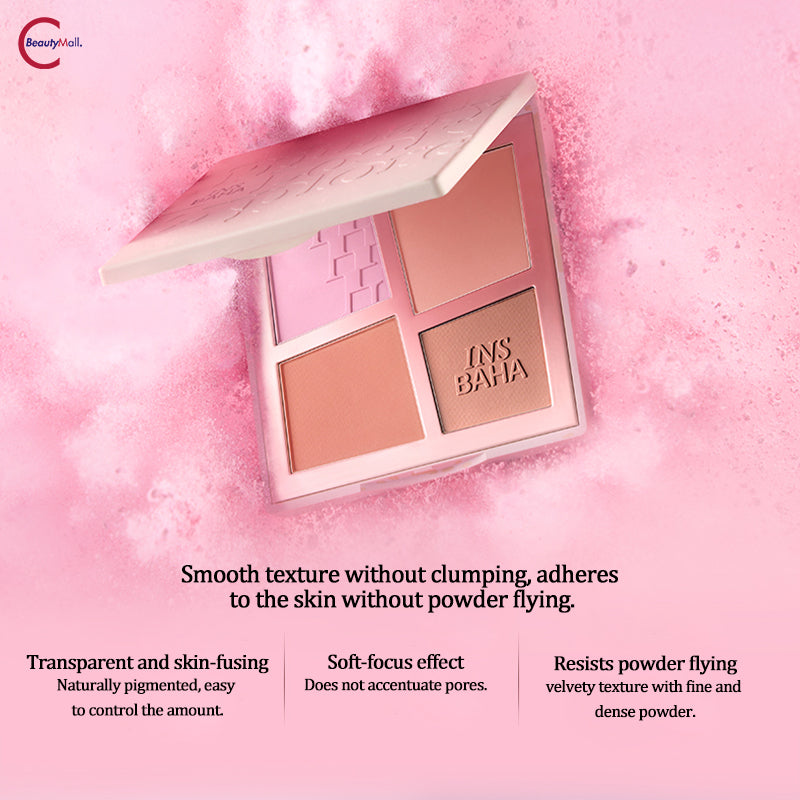INSBAHA Primary Exploration Blush Palette - 6 Color Matte & Shimmer Makeup Set for Contouring, Highlighting & Everyday Wear | Perfect for Professional Makeup Artists & Beginners