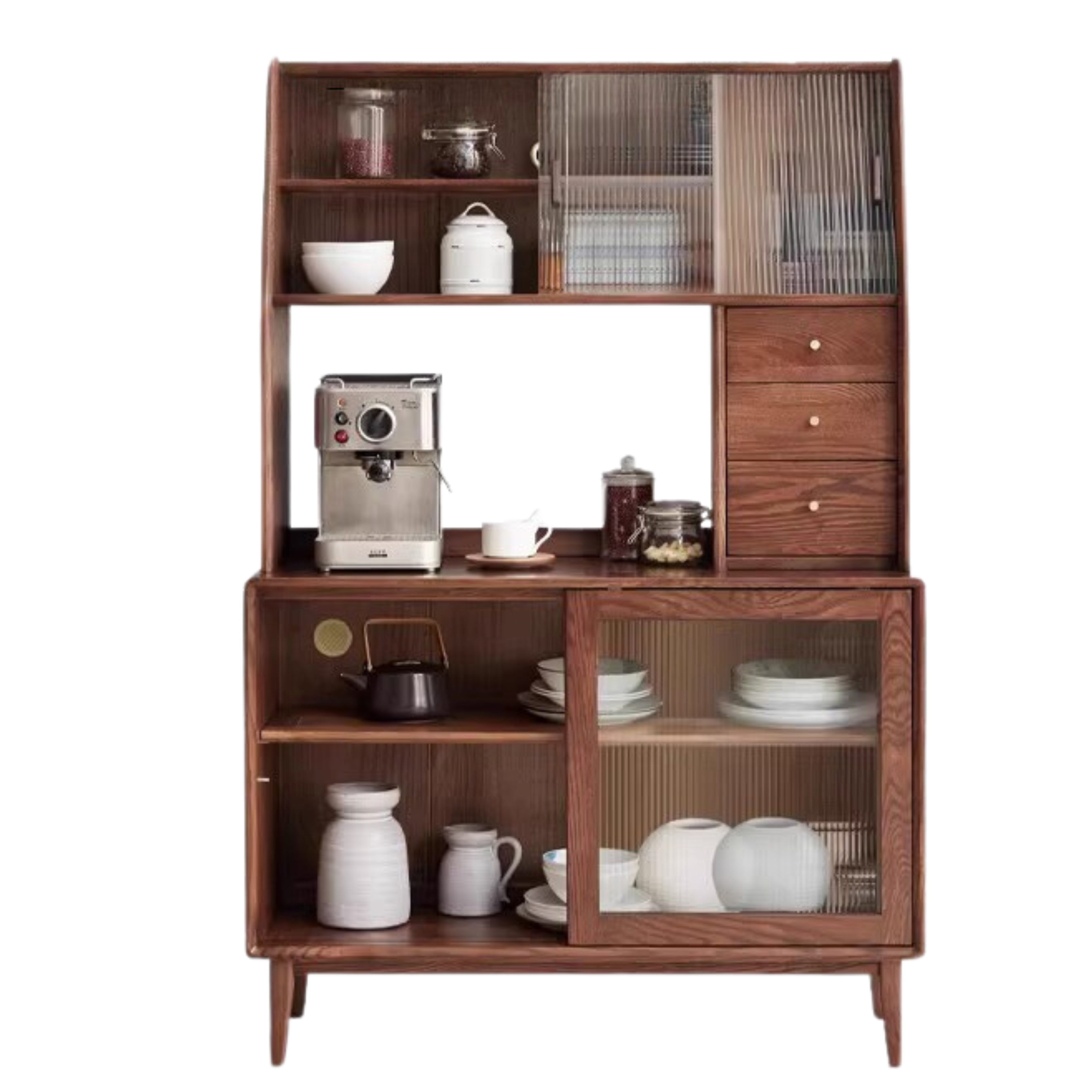 Solid Oak Wood Sideboards & Buffet Cabinets - Rustic Dining Room Storage Furniture for Home Decor & Entertaining