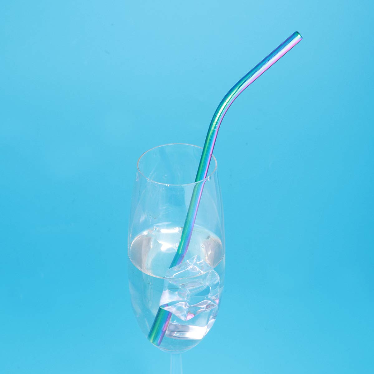 Cabilock 1 Pack Stainless Steel Straight Drinking Straws for Tumblers - Reusable Metal Straws for Smoothies, Iced Coffee & Cold Beverages at Home or On-the-Go