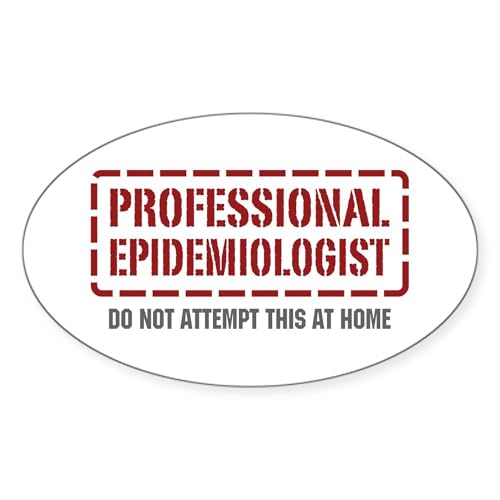 White - Professional Epidemiologist Oval Sticker
