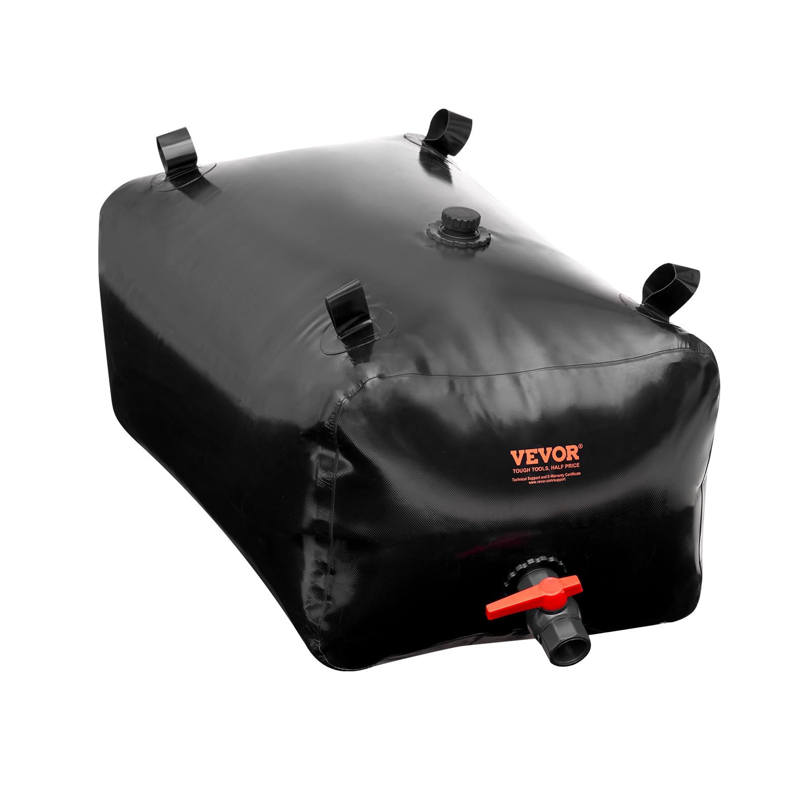 VEVOR 240L/63.4 Gallon Portable Water Storage Bladder - Heavy Duty 1000D PVC Collapsible Water Tank for RV, Camping, Emergency & Fire Prevention | Outdoor, Survival & Disaster Preparedness Essential
