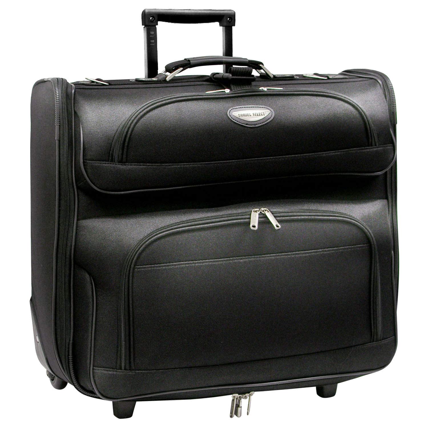 Travel Select Amsterdam Business Rolling Garment Bag - Black One Size Carry-On Luggage for Business Trips & Formal Events