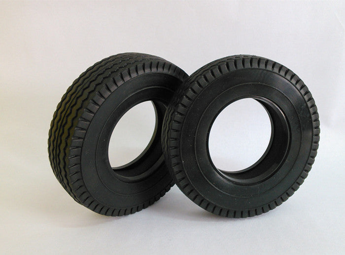 1/14 Scale TOUCANHOBBY Narrow Sponge Tires with Metal Rear Wheel Hub - Replacement Parts for RC Tractor, Truck & Dumper DIY Models - Perfect for Off-Road Racing & Construction Site Simulation