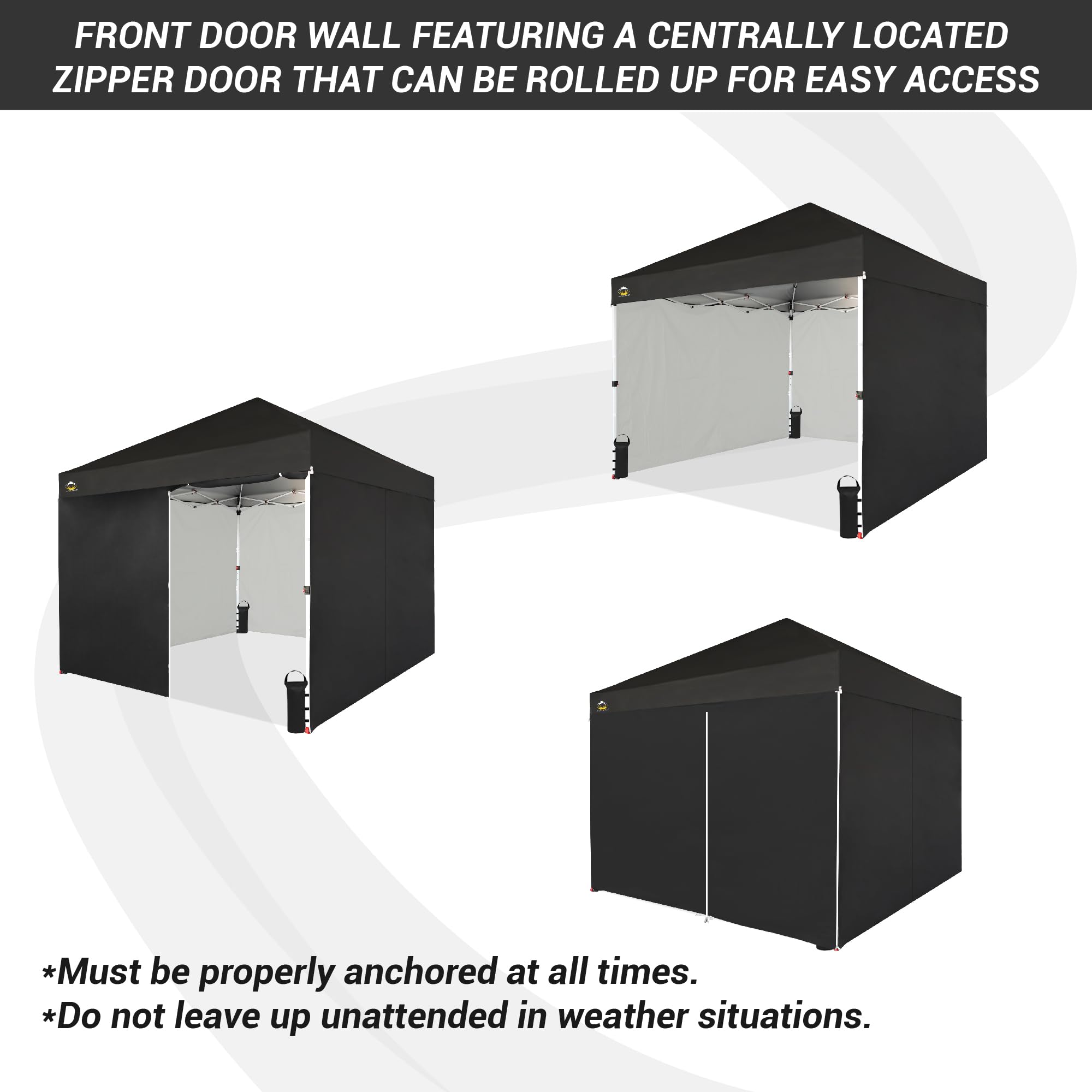 10x10 Instant Pop Up Canopy Tent with Sidewalls - Outdoor Events & Markets