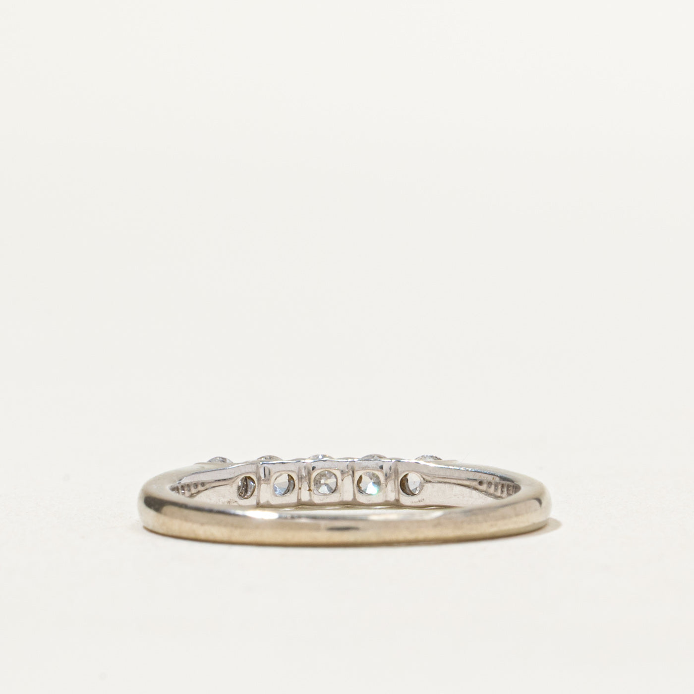 0.30ctw Five Stone Diamond Wedding Band Ring for Women - Size 5.5 - Perfect for Engagement, Anniversary & Bridal Jewelry Gifts