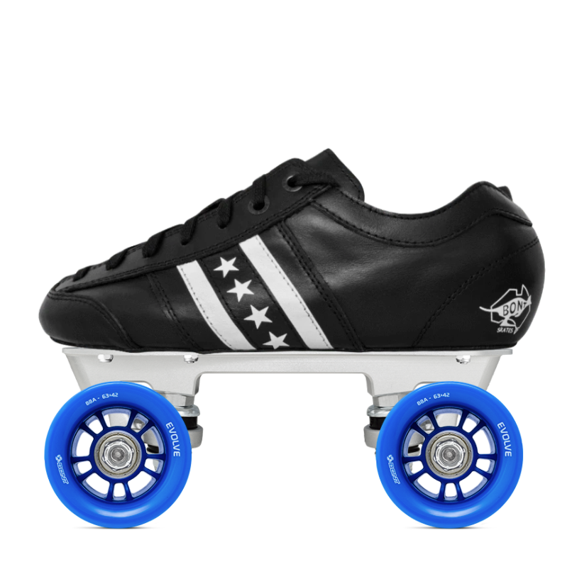 Bont Quad Star Tracer Speed Skates - Premium Inline Speed Skating Package for Racing & Training | Perfect for Indoor & Outdoor Track Competitions
