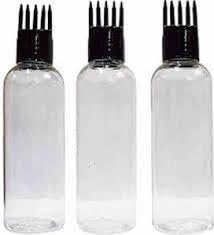 MAPPERZ Root Comb Applicator Bottle - 1oz Empty Cylindrical Bottle for Hair Oil, Shampoo, Medicine & Dye | Includes Applicator Brush | Perfect for Hair Root Treatment & Scalp Care | 1-Pack