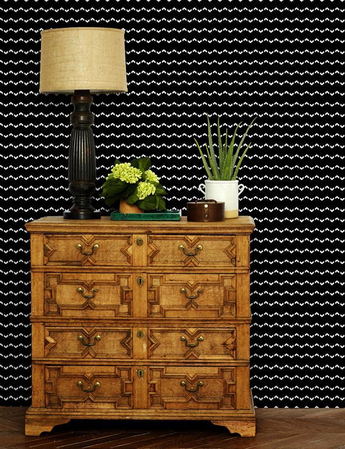 Fes Zag Onyx Wallpaper by Wallshoppe - Premium Peel & Stick Wallpaper for Bedroom, Living Room & Home Decor