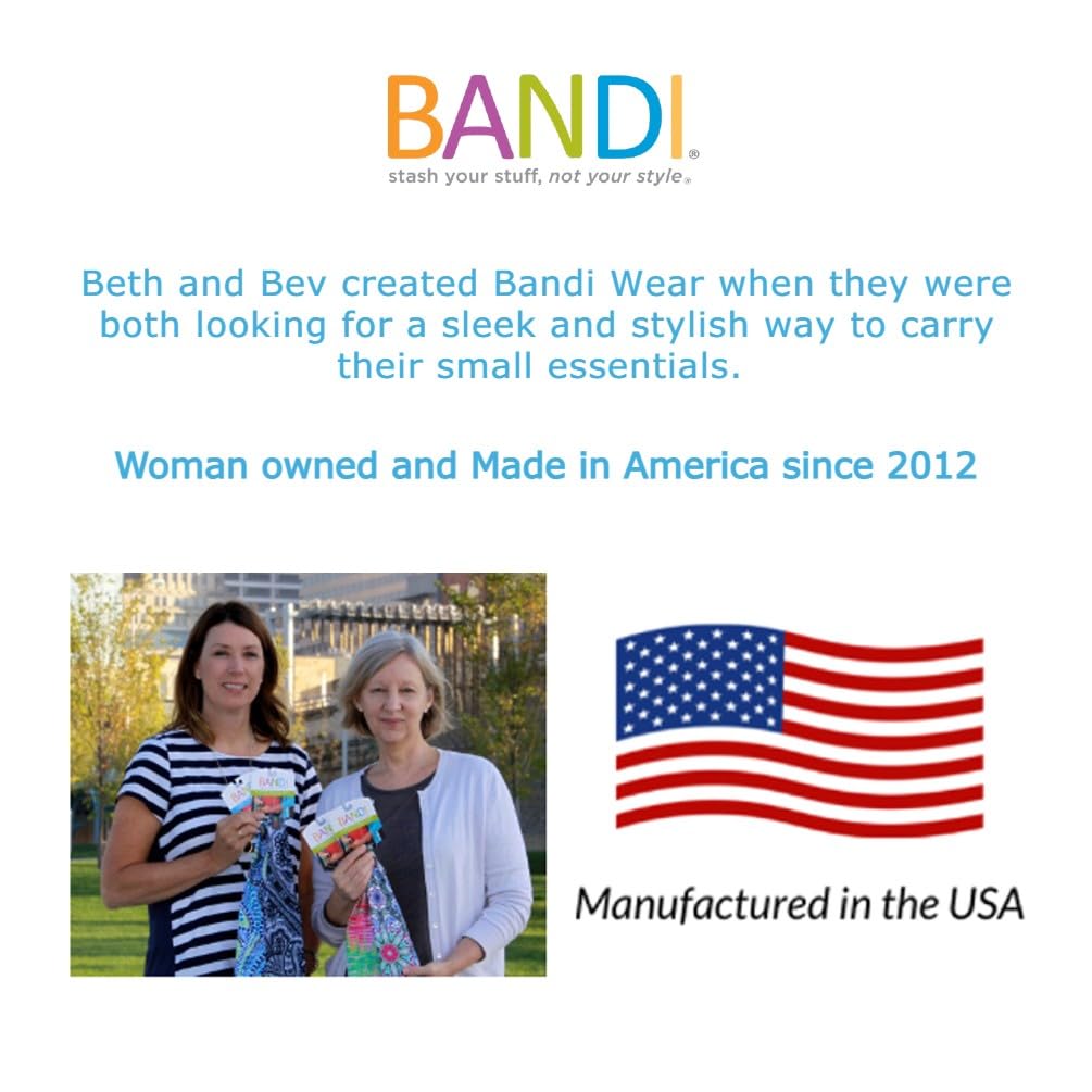 BANDI Pocketed Wraps - Secure Comfortable Versatile Wristband for Active Lifestyle | Travel Fitness Gym Running Hiking Yoga Daily Use | Sweat-Wicking Phone Holder Accessory