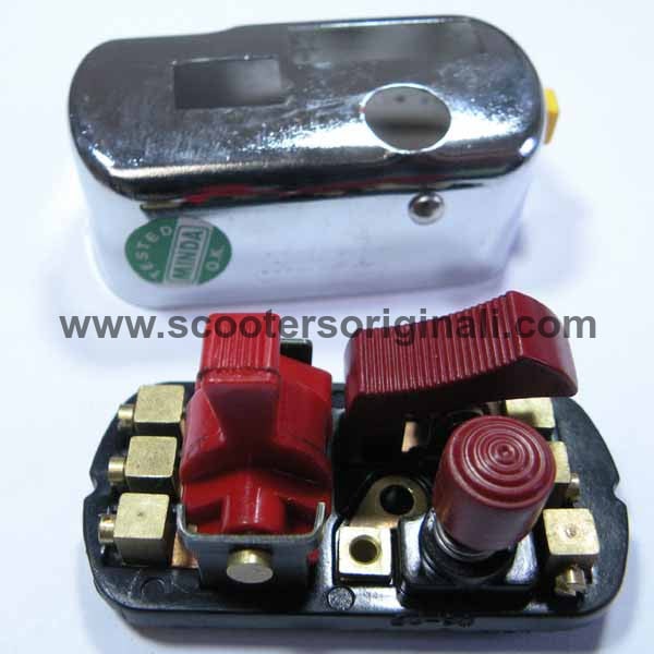 Vespa Handlebar Switch DC Side Kill 3 Position Toggle - Motorcycle Electrical Control for Scooter Customization & Repair