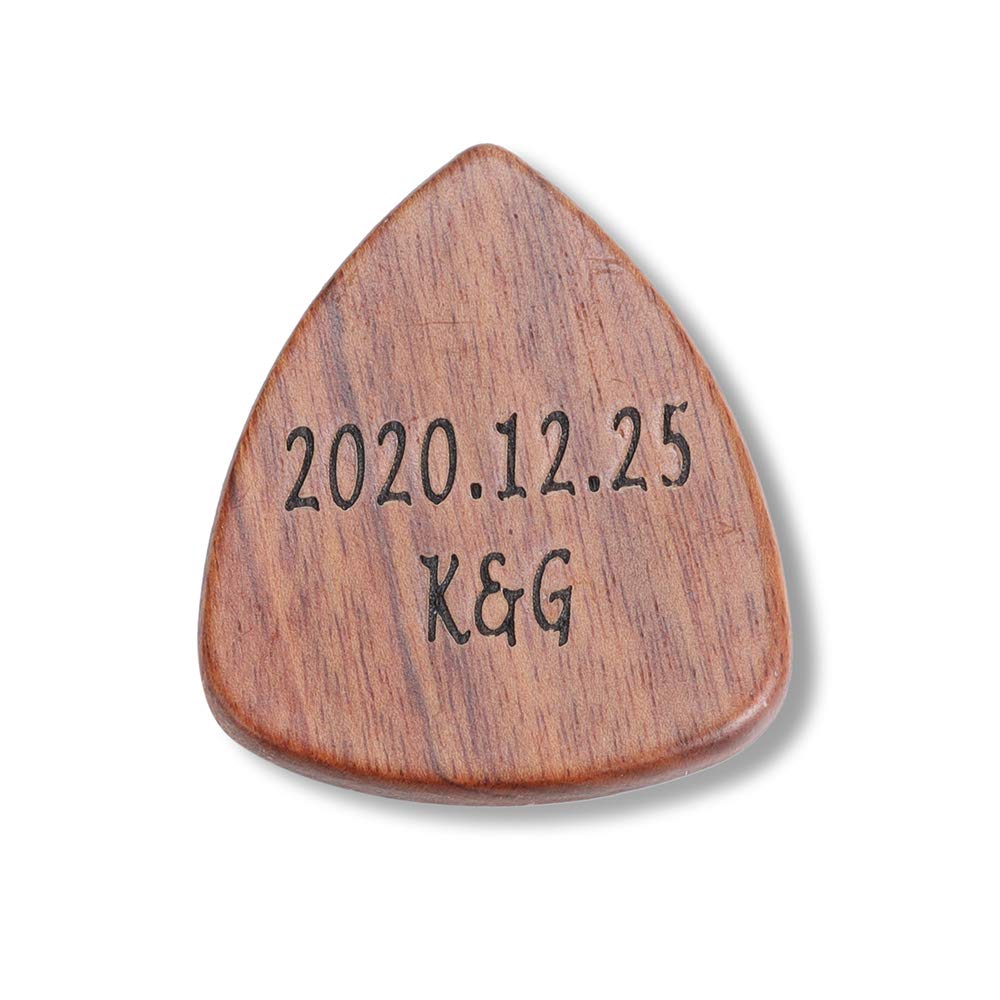 Custom Engraved Wooden Guitar Pick Holder - Personalized Music Gift for Guitarists, Son, Dad, Husband & Boyfriend - Handcrafted Wood Guitar Picks with Custom Message - Perfect for Practice, Performances & Music Lovers (Red)