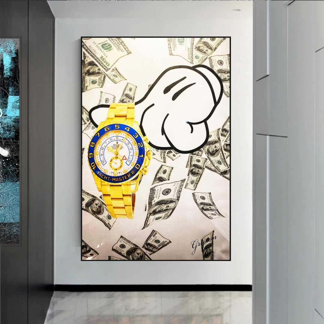 Time is Money Motivational Poster - Inspirational Success Wall Art for Office, Home & Study Room Decor