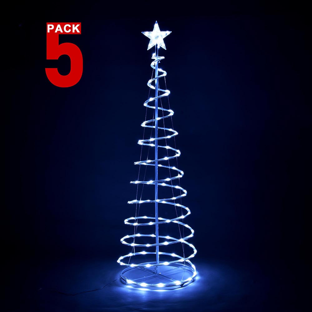 5ft LED Spiral Christmas Tree - USB Powered Holiday Decor for Home, Office & Party | TheLAShop